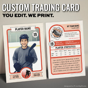D'appel Carte à collectionner de hockey personnalisée vint
