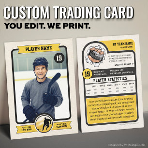D'appel Carte à collectionner de hockey personnalisée vint