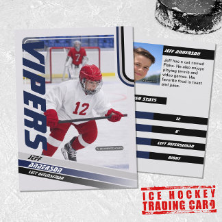 D'appel Carte à collectionner de hockey sur glace Blue Ice