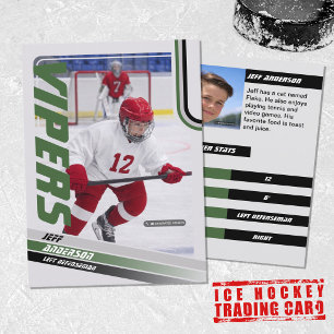 D'appel Carte à collectionner de hockey sur glace verte