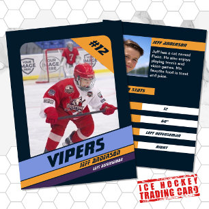 D'appel Carte à échanger de hockey sur glace en violet vib