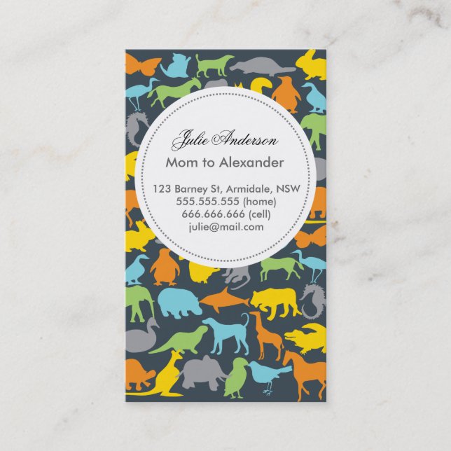 D'appel Carte animale faite sur commande de maman (Devant)
