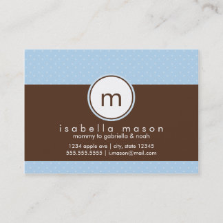 D'appel Carte bleue et Brown de maman de Polkadot