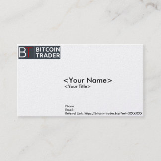 D'appel Carte d'affaires/contact de Bitcoin-Commerçant