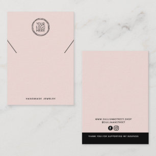 D'appel Carte d'affichage du collier de logo rose vierge