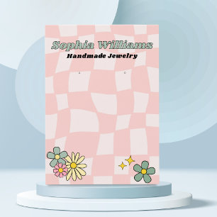 D'appel Carte d'affichage Retro Pink Checker à oreille bij