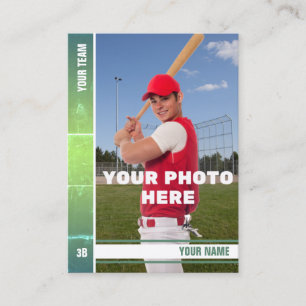 D'appel Carte de base-ball à rayures vertes