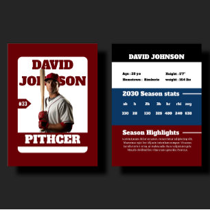 D'appel Carte de baseball personnalisée anniversaire joueu