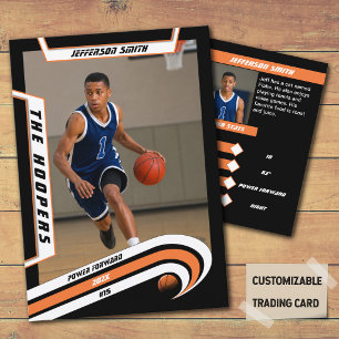 D'appel Carte de collection de basket-ball en orange vif