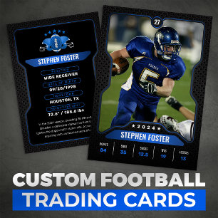 D'appel Carte de collection de football Blue & Black Photo