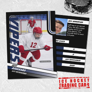 D'appel Carte de collection de hockey sur glace en bleu no