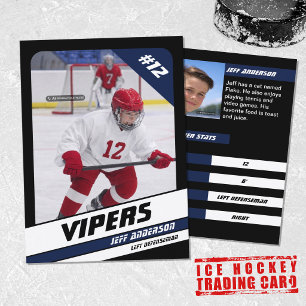 D'appel Carte de collection de hockey sur glace en bleu vi