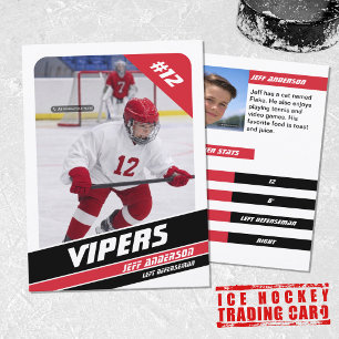 D'appel Carte de collection de hockey sur glace en rouge e