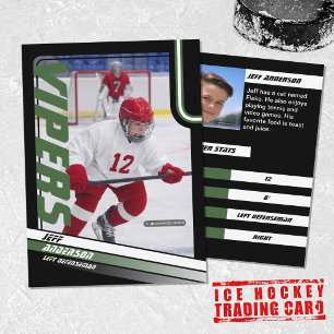 D'appel Carte de collection de hockey sur glace en vert no