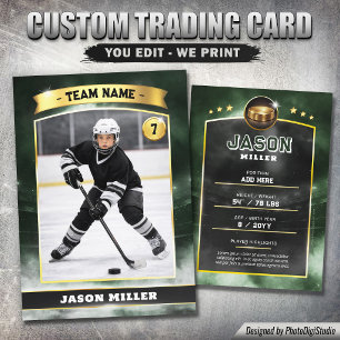 D'appel Carte de collection personnalisée de hockey sur gl