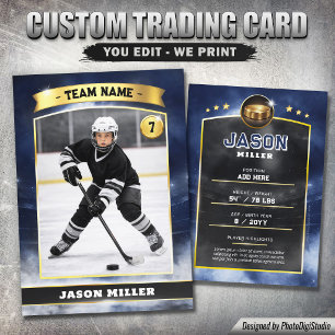 D'appel Carte de collection personnalisée de hockey sur gl