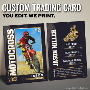 D'appel Carte de collection personnalisée de motocross, mo