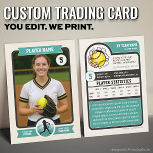D'appel Carte de collection personnalisée de softball vint