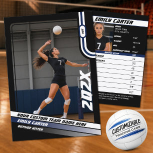 D'appel Carte de collection personnalisée de volley-ball b