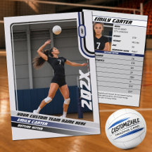 Carte de collection personnalisée de volley-ball b