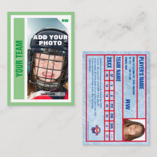 D'appel Carte de commerce de hockey sur mesure - Sage - Aj