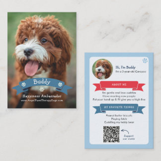 D'appel Carte de commerce de photo pour animaux de compagn