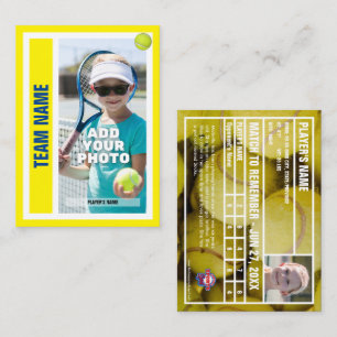 D'appel Carte de commerce du joueur de tennis - Jaune clai