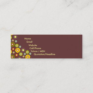 D'appel Carte de contact de flower power