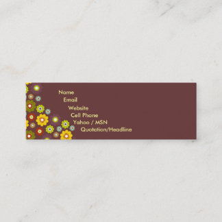 D'appel Carte de contact de flower power