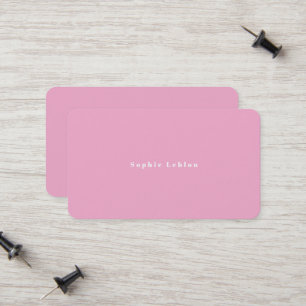 D'appel Carte de contact minimaliste rose pour une femme