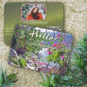 D'appel Carte de contact Trail 821 QR Bonjour