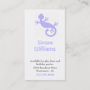 D'appel Carte de date de jeu de l'enfant de lisard bleu de