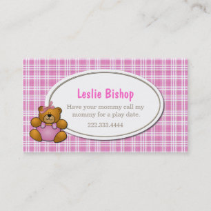 D'appel Carte de date de jeu d'ours de nounours