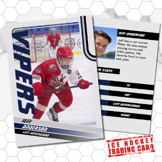 D'appel Carte de Hockey sur Glace Blue Ice