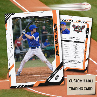 D'appel Carte de joueur de baseball personnalisée dynamiqu