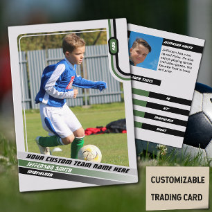 D'appel Carte de joueur de football gris clair vert