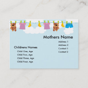 D'appel Carte de maman de corde à  linge d'enfants
