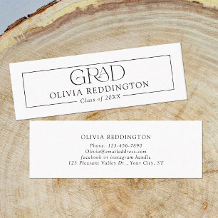 D'appel Carte de nom simple minimaliste noire