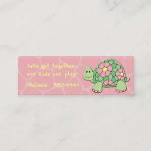 D'appel Carte de Playdate de tortue de marguerite