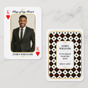 D'appel Carte de poker personnalisée avec photo, roi de mo