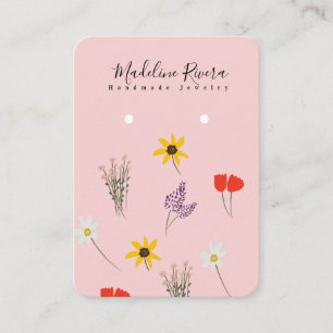 D'appel Carte de Présentation de Boucles d'Oreilles Fleur 