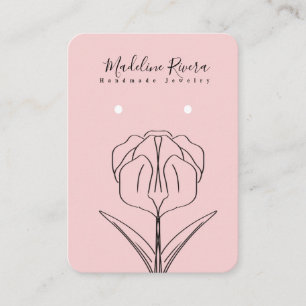 D'appel Carte de présentation pour boucles d'oreilles flor