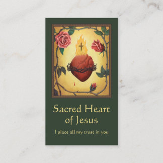 D'appel Carte de prière de peinture de coeur sacré