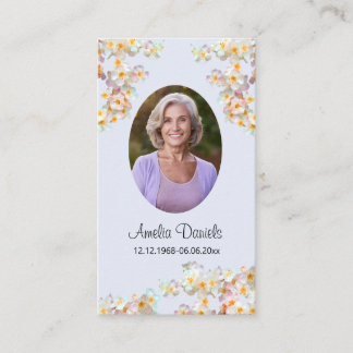 D'appel Carte de prière funéraire de jolie fleur sauvage