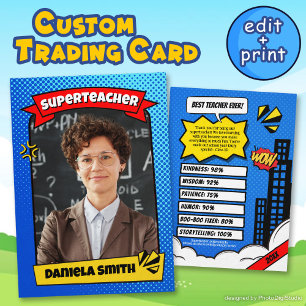 D'appel Carte de professeur personnalisée, Carte de super-