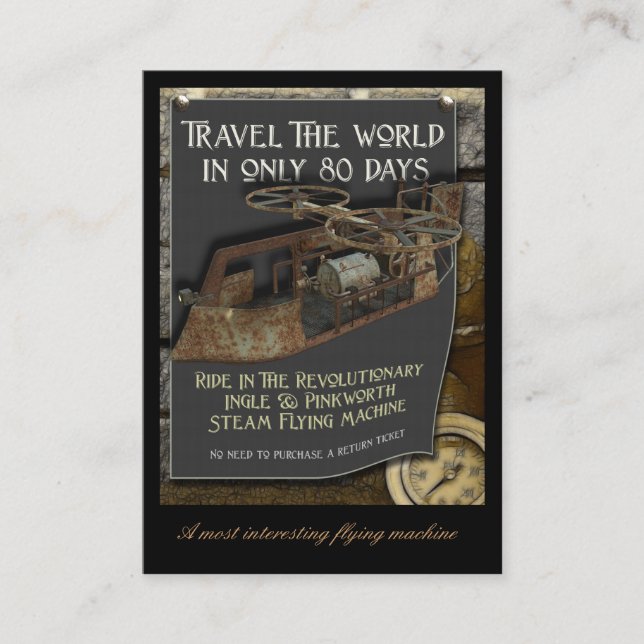 D'appel Carte de profil de machine de vol de Steampunk (Devant)