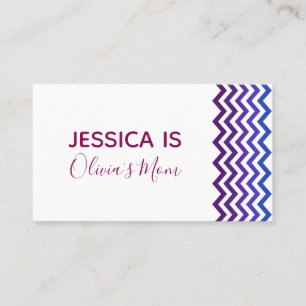 D'appel Carte de rendez-vous avec chevron rose violet et b