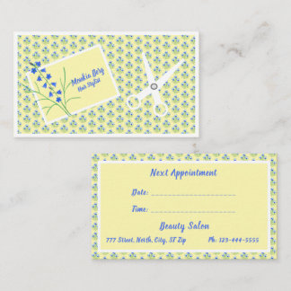 D'appel Carte de rendez-vous Floral Hair Stylist