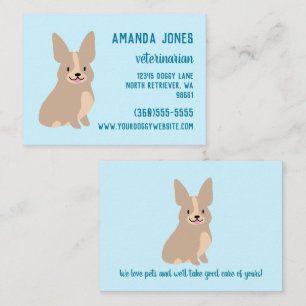 D'appel Carte de visite Cute Corgi