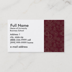D'appel Carte de visite de base pour Students or Company